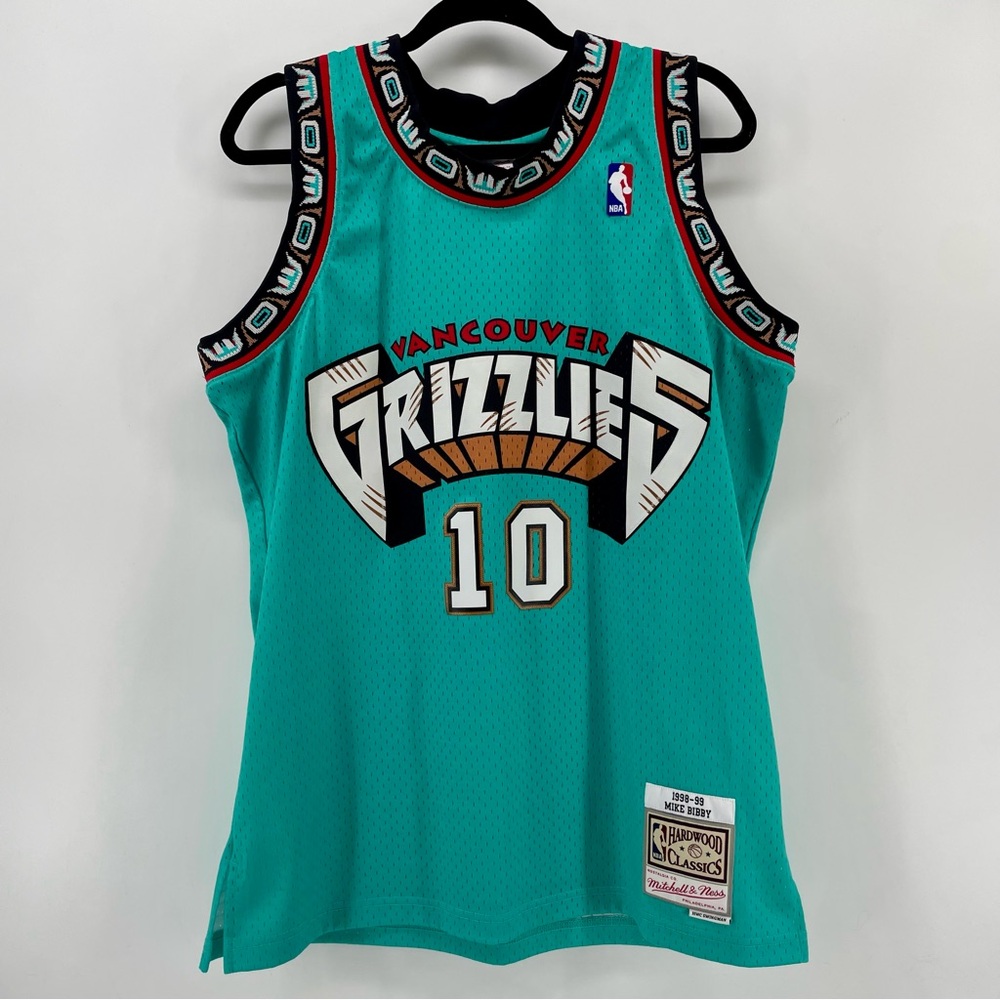 Mitchell & Ness NBA Jersey Hardwood Classics Teal Vancouver Grizzlies Mike Bibby